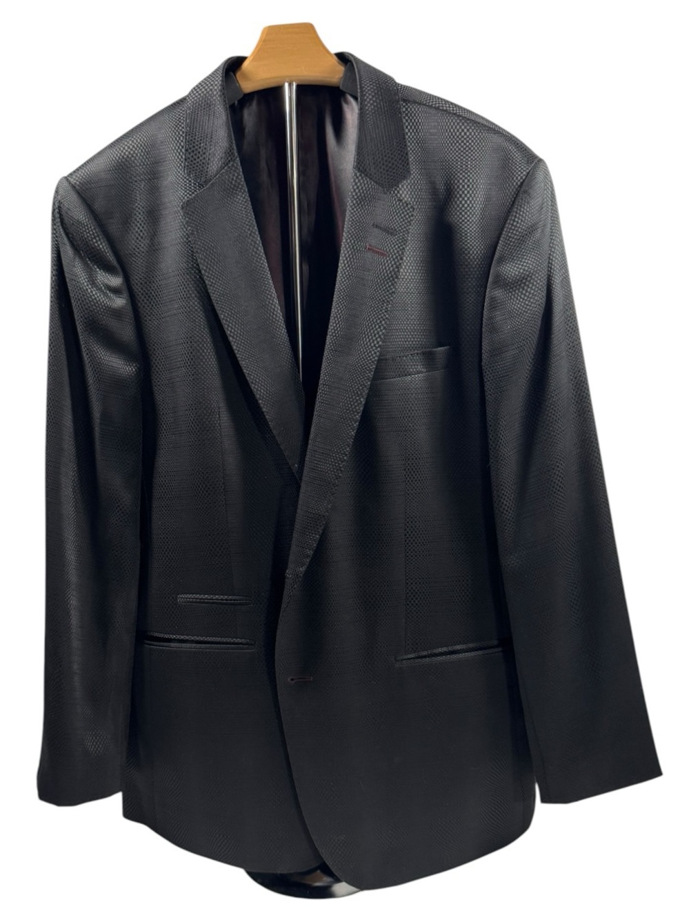 Maceoo Textured Black Blazer Micro Diamond Sport Coat Mens